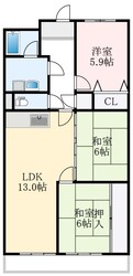 南海狭山コーポの物件間取画像